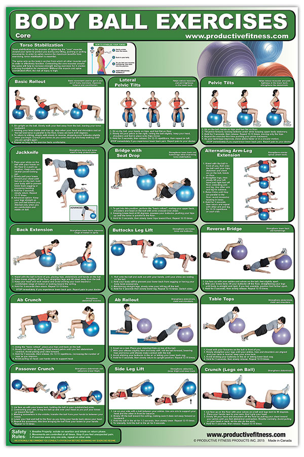 Body Ball Core Exercises Poster – Fitness Serve